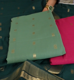 UNSTITCHED SALWAR  SUIT SET -Green shade Search code 2015