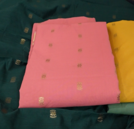 UNSTITCHED SALWAR  SUIT SET -Peach shade Search code 2017