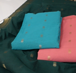 UNSTITCHED SALWAR  SUIT SET -Sky blue shade Search code 2018