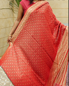 Banarasi sarees  - chili redcolor shade  Search code 2501