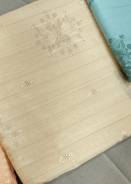 Semi Silk Saree - sage green color shade Search code 3203