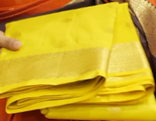 KANCHIPURAM SAREE-  lime green color shade  Search code 4508