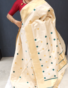 ponn kani collections - Golden  Green  shade Search code 8502