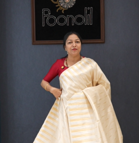 ponn kani collections - Golden  silver shade Search code 8504