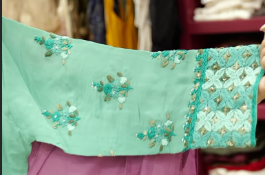 salwar suit sets -  light green-blue shade Search code 3502
