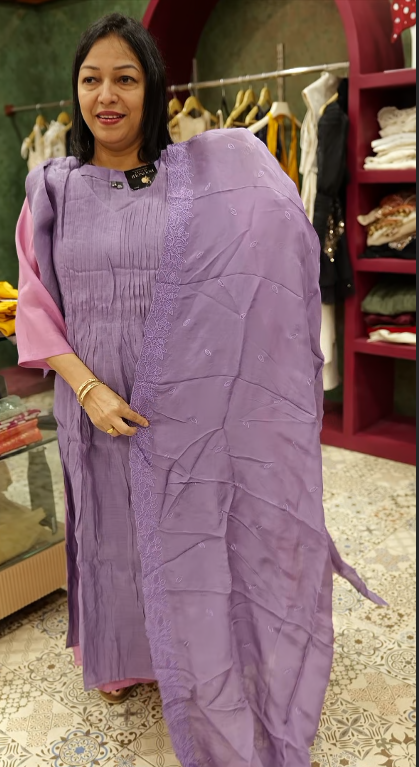 salwar suit sets - lavander shade Search code 3509