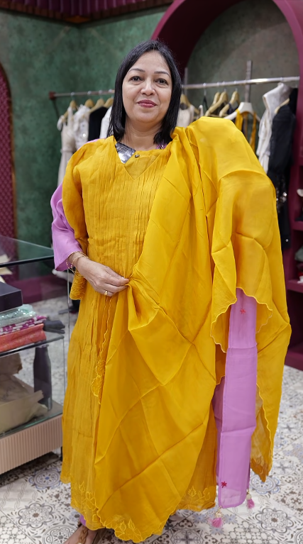 salwar suit sets - yellow shade Search code 3511