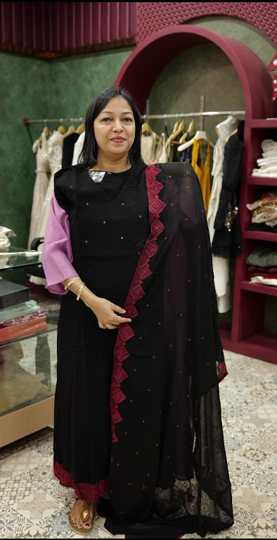 salwar suit sets AnarkalI - black color shade Search code 4504