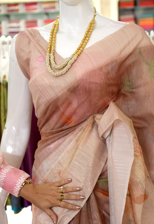 Quick saile saree - Onion   color Search code 5300