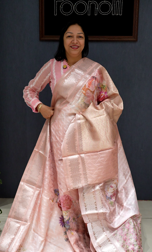 Quick saile saree - Onion   color Search code 5305
