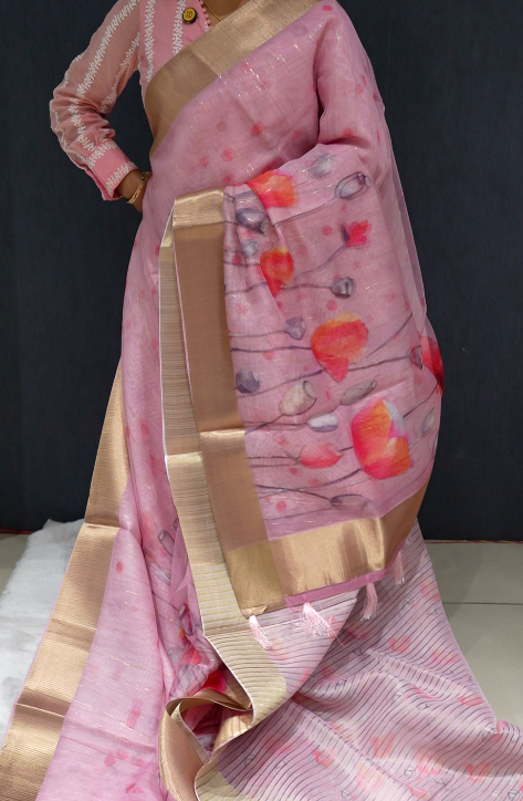 Quick saile saree - pink  color Search code 5312