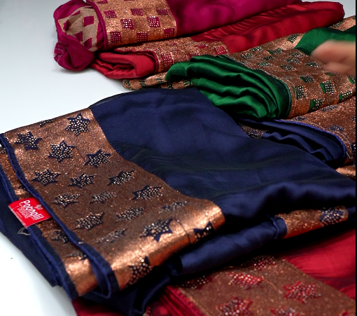 Quick saile saree - Dark navy blue   color Search code 5317