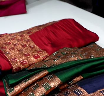 Quick saile saree -Red color Search code 5323