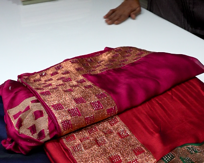 Quick saile saree -Burgundy color Search code 5324
