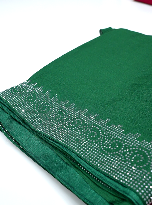 Quick saile saree -Green  color Search code 5328
