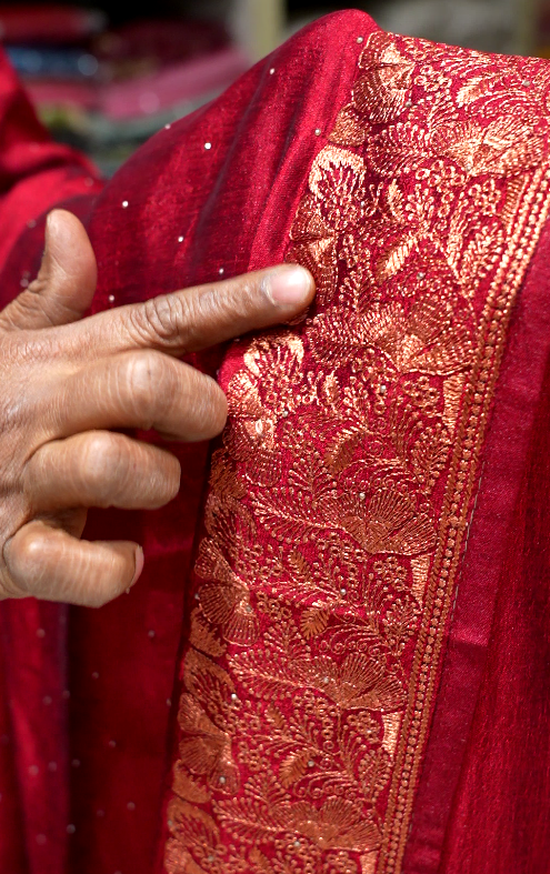 Quick saile saree -maroon color Search code 5337