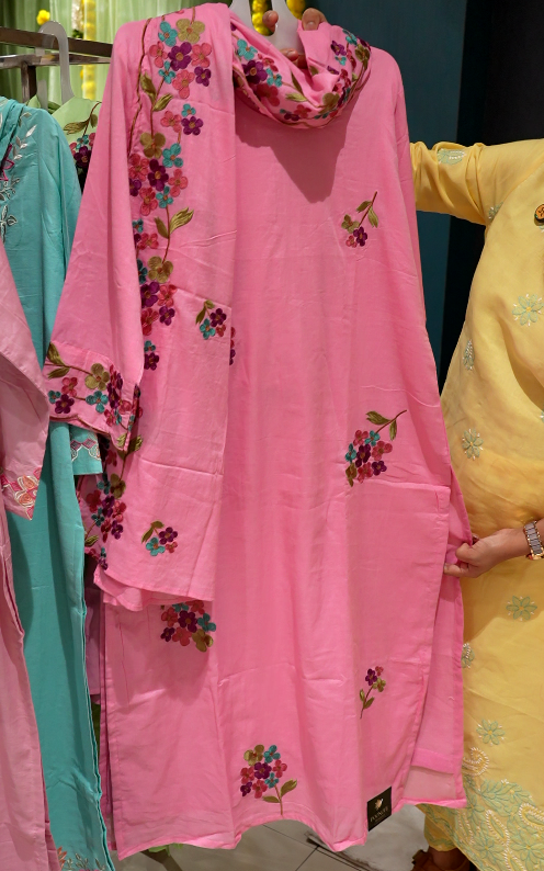 Salwar suit set- pink  shade Search code 3700