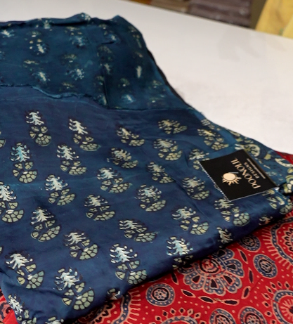 Modal Unstitched Salwar suit set  -Blue   shade Search code 3813