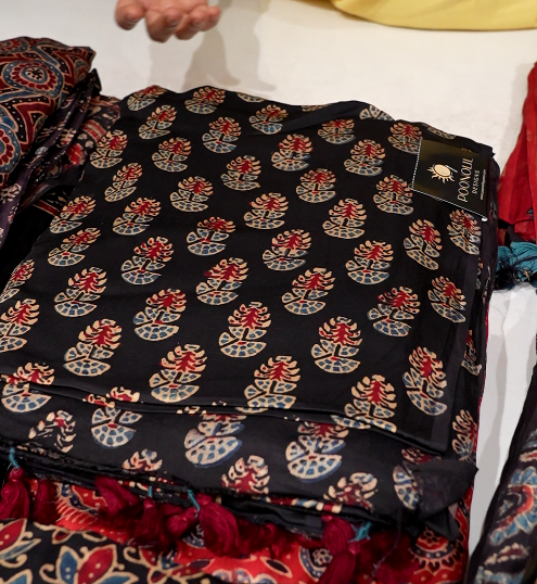 Modal Unstitched Salwar suit set  - Black   shade Search code 3814