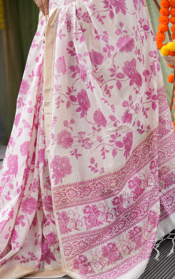 Saree - pink    shade Search code 9001