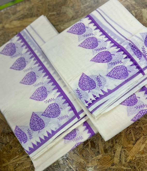 set mundu  - Golden cotton  and  shade Search code 9013