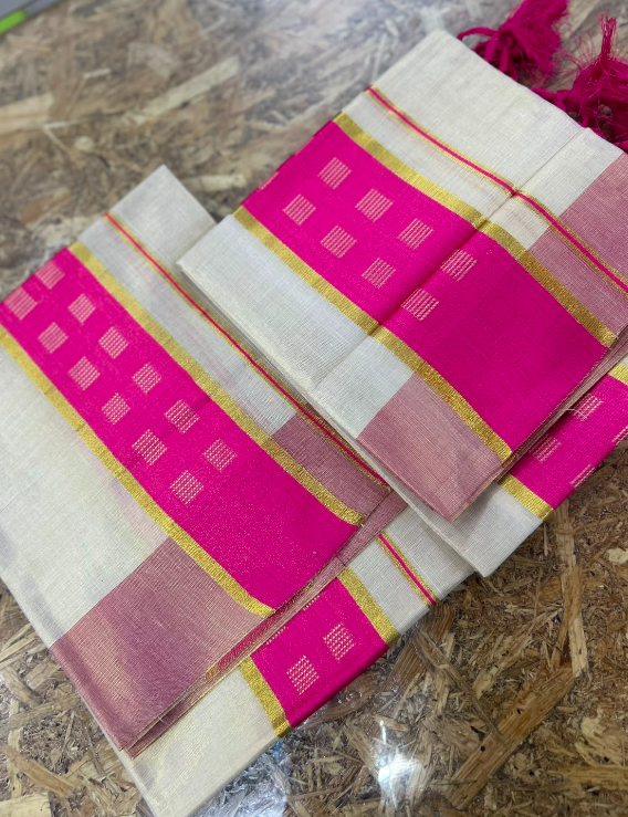 set mundu  - Golden tissue   Search code 9030