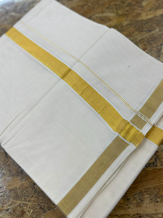 set saree - golden cotton Search code 9034
