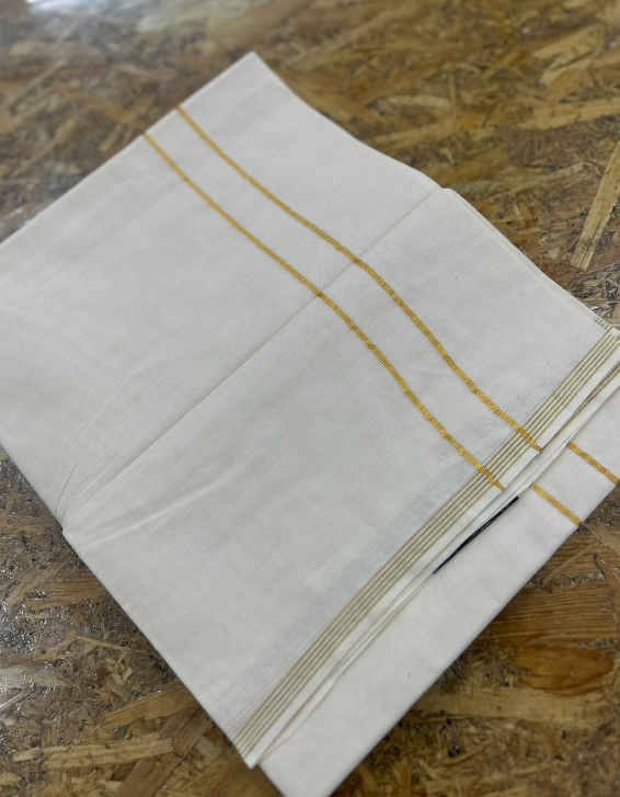 set saree - golden cotton Search code 9036