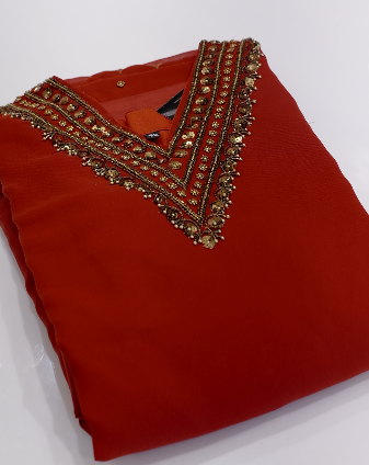 QUICK SALE SALWAR SUIT SETS  -brick orange color shade color Search code 3002