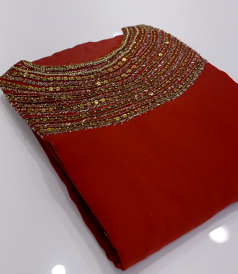 QUICK SALE SALWAR SUIT SETS  -  Brick orange color shade Search code 3008