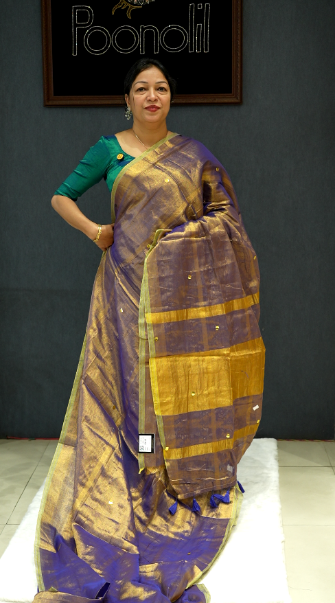 Tissue  Saree-Lavender Search code 40014