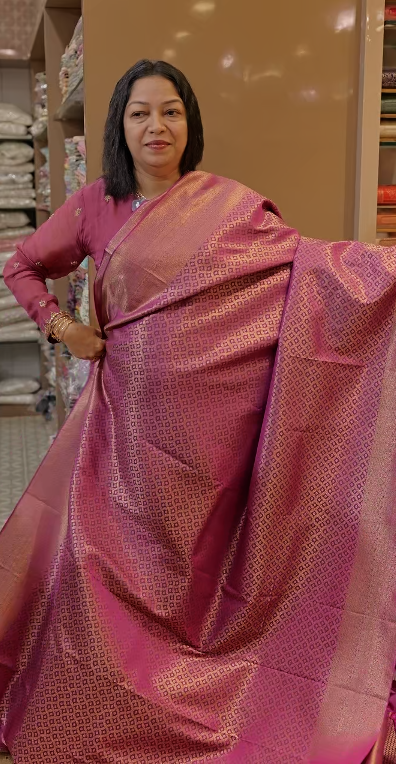 BROCADE SAREE- vadamalli colour shade Search code 8509