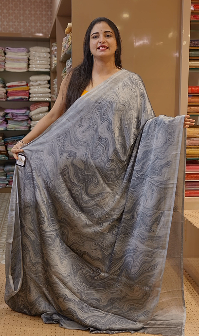 Budget friendly  Saree - charcoal grey color shade  Search code 4202