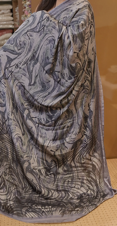 Budget friendly  Saree - grey mix color shade  Search code 4204