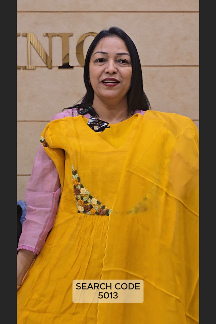 Salwar suit set-   YELLOW  shade Search code 5014