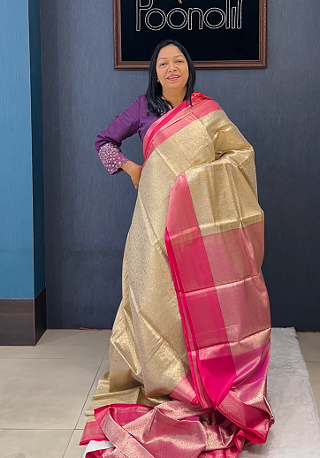 Saree - pink  shade Search code 9003