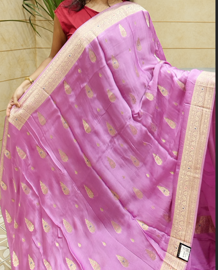 Banarasi sarees  -lavander gold color shade  Search code 2502