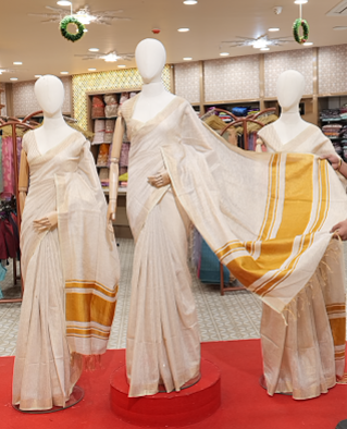 Vishu collection - cream   color shade Search code 1234