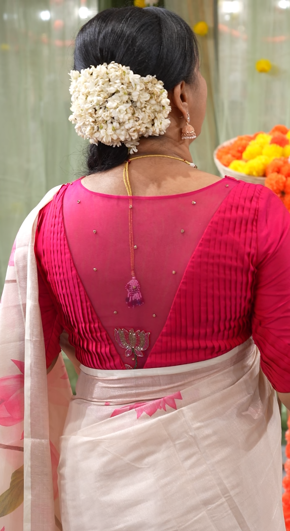Saree - Rose gold shade Search code 9000
