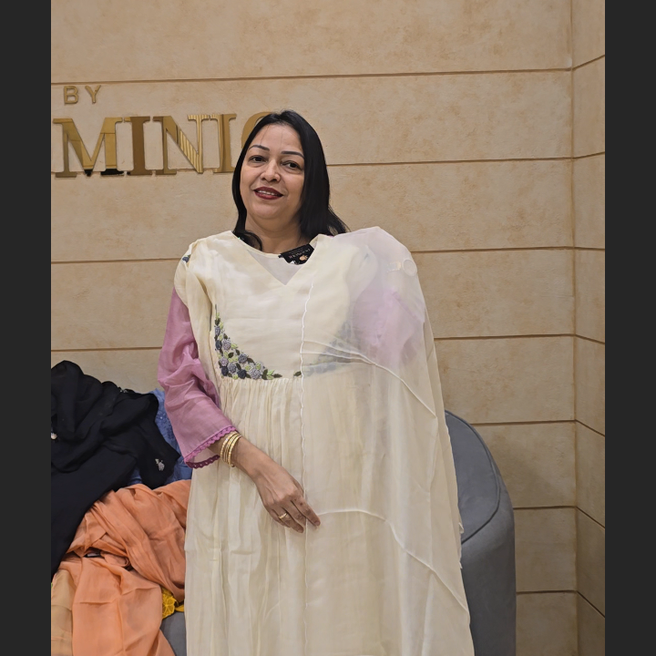 Salwar suit set-  OFF WHITE   shade Search code 5013