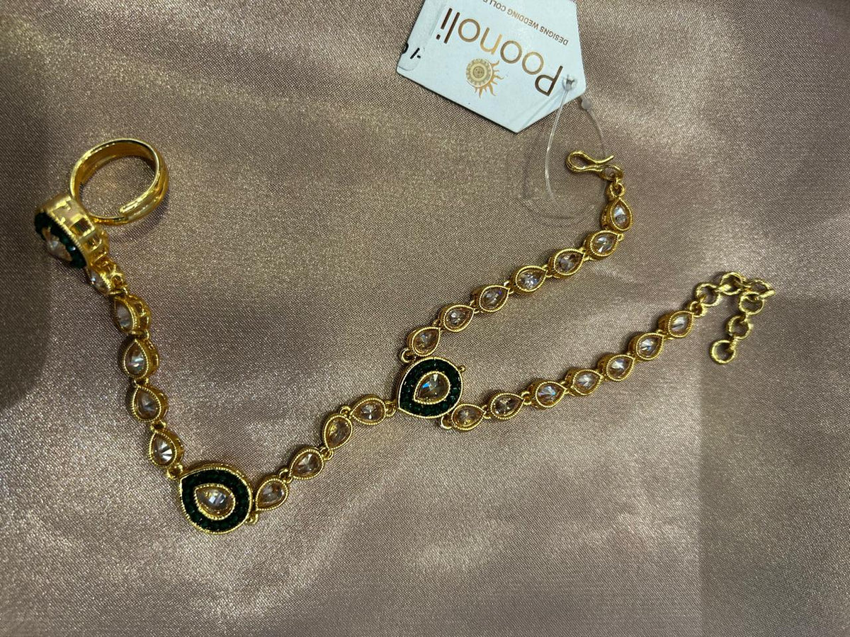 Bracelets  -Women's CRYSTAL Stone Bracelet In Gold plated   Search code 2393