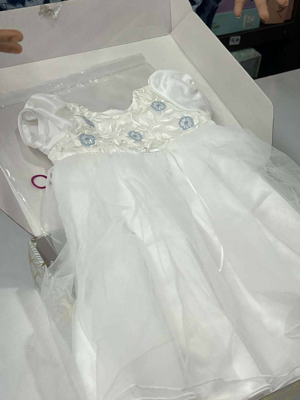 Baptism set  -  White and blue shade  Search code 8008