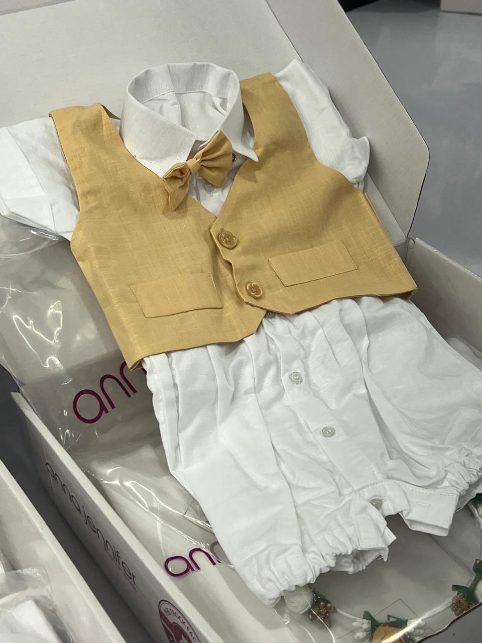 Baptism set  -  White and Golden  shade  Search code 8018