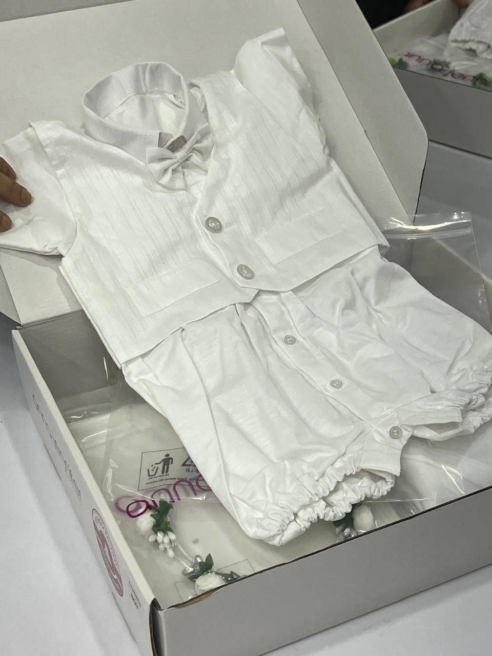 Baptism set  -  White and White shade  Search code 8016