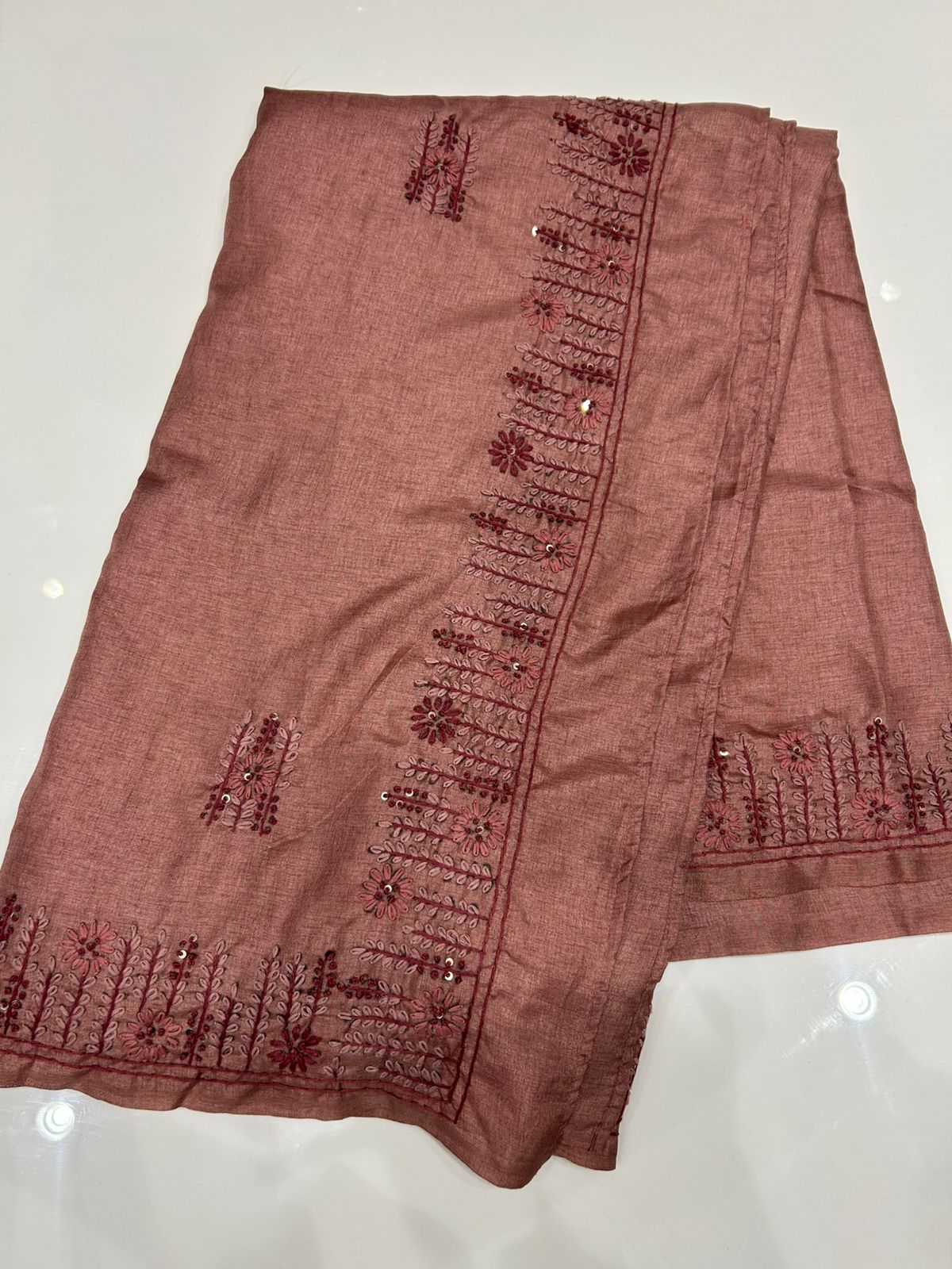 Tussar Saree - Onion shade Search code 4653