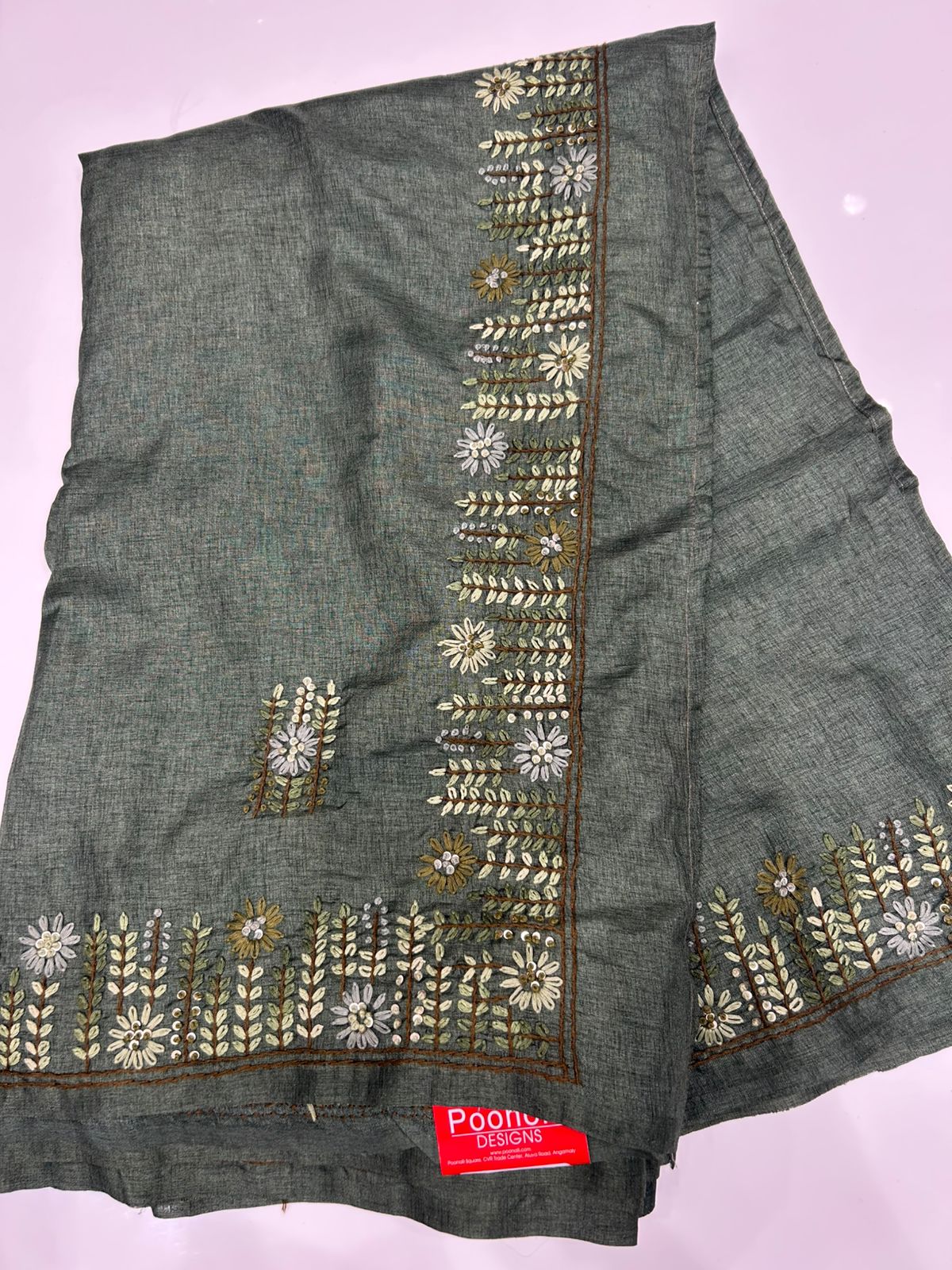 Tussar Saree - Green shade Search code 4654