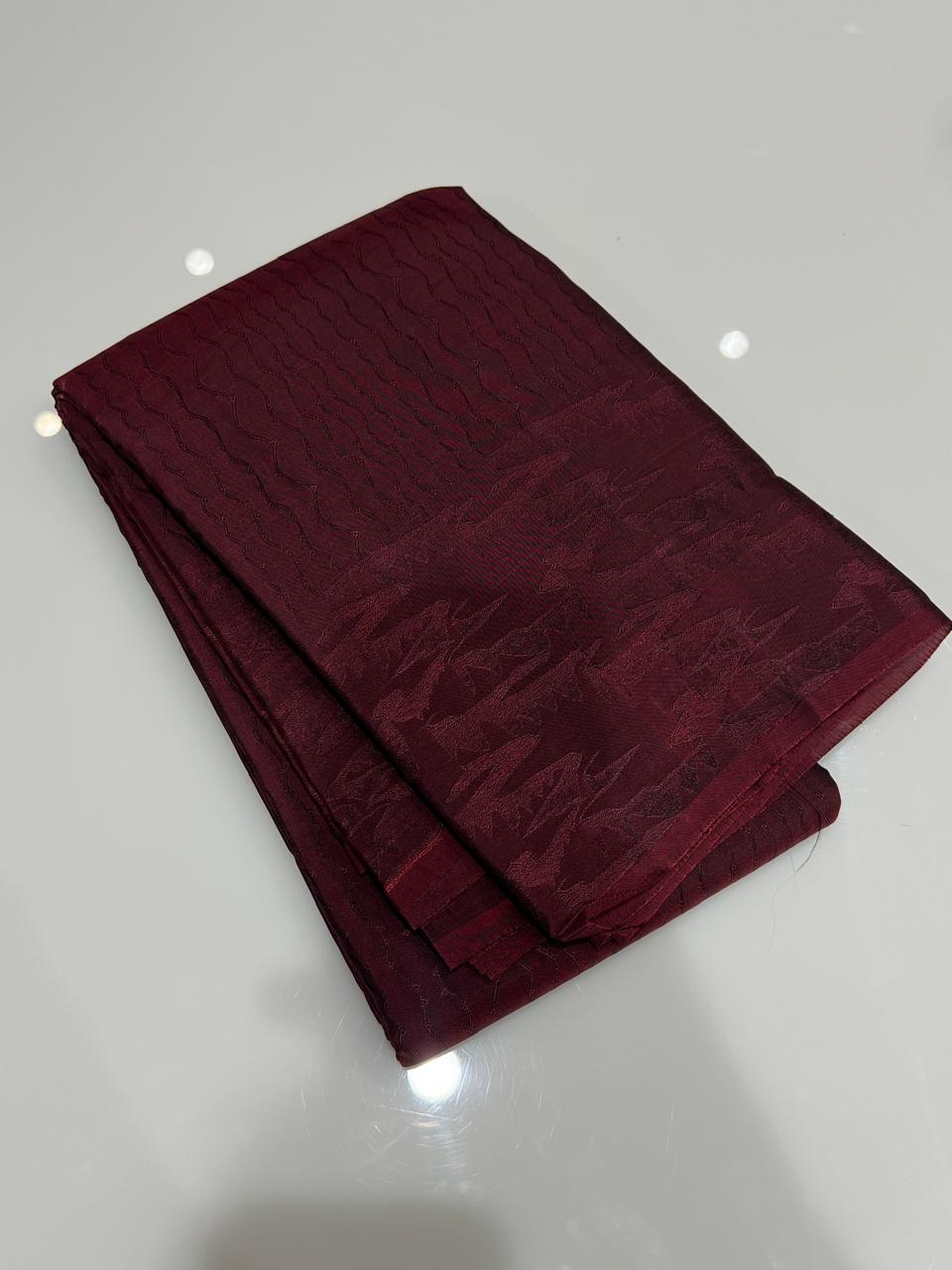 KANCHIPURAM SAREE -Maroon shade Search code 7629