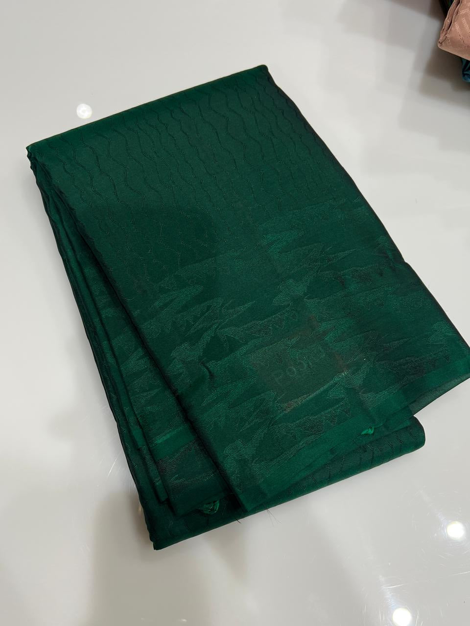 KANCHIPURAM SAREE -Green shade Search code 7631