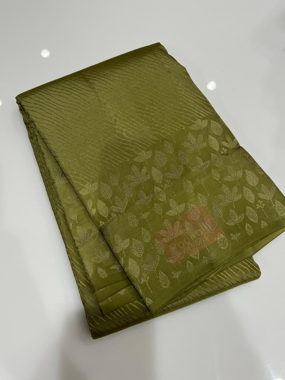 KANCHIPURAM SAREE -Green shade Search code 7634