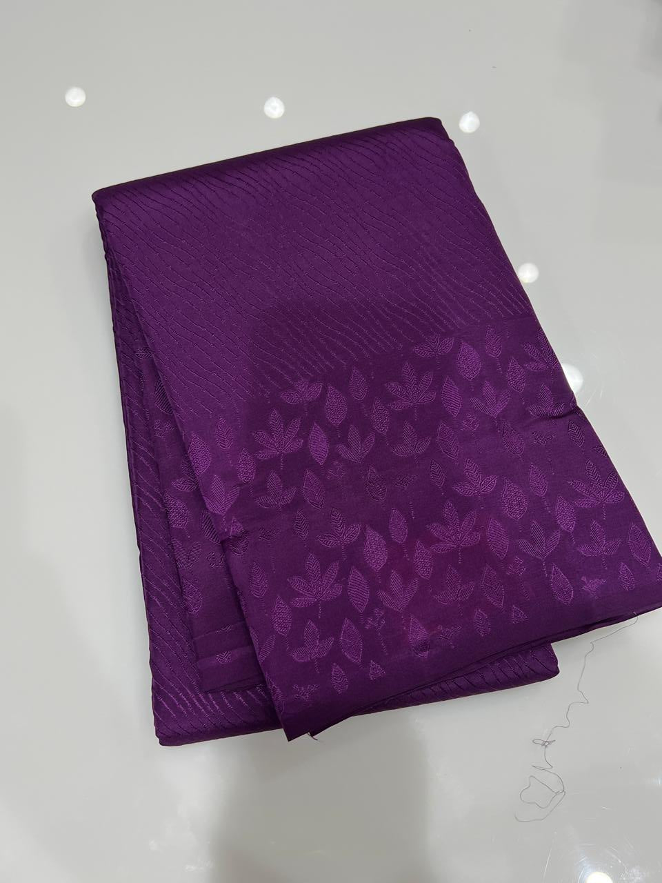 KANCHIPURAM SAREE -Violet  shade Search code 7636